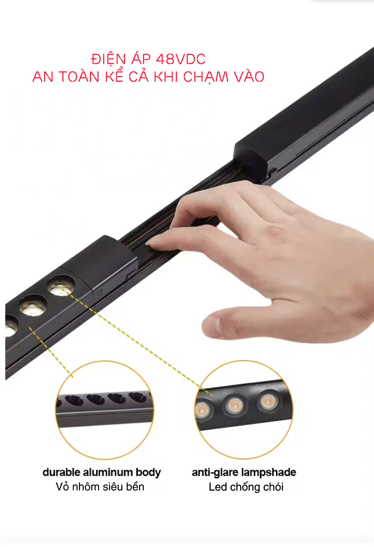 Đèn ray nam châm siêu mỏng GS Lighting Đèn ray nam châm siêu mỏng GS Lighting