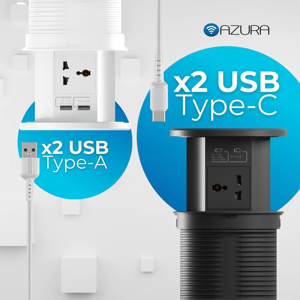 Ổ cắm âm bàn Turret- Pop Up Socket AUS-POP06