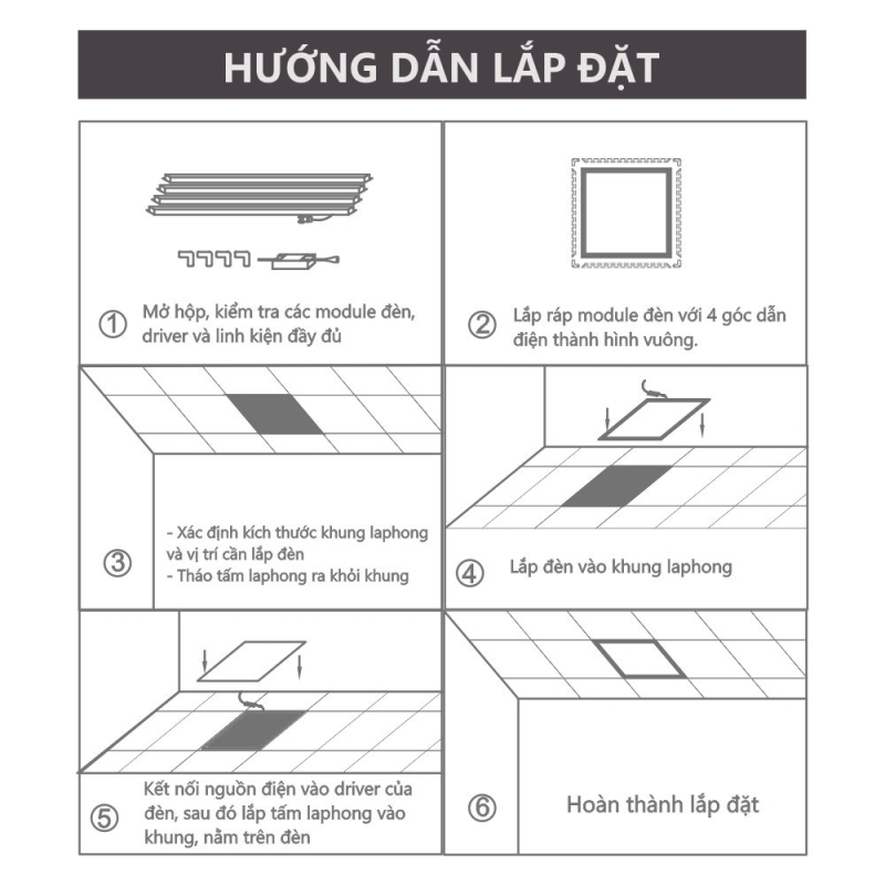 Đèn LED khung Duhal KLLA1048 Đèn LED khung Duhal KLLA1048