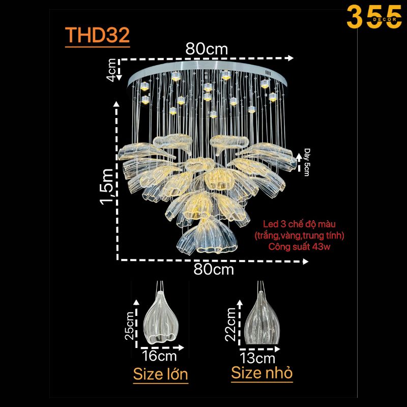 Đèn Thả Trang Trí THD32 – 355 Decor Đèn Thả Trang Trí THD32 – 355 Decor