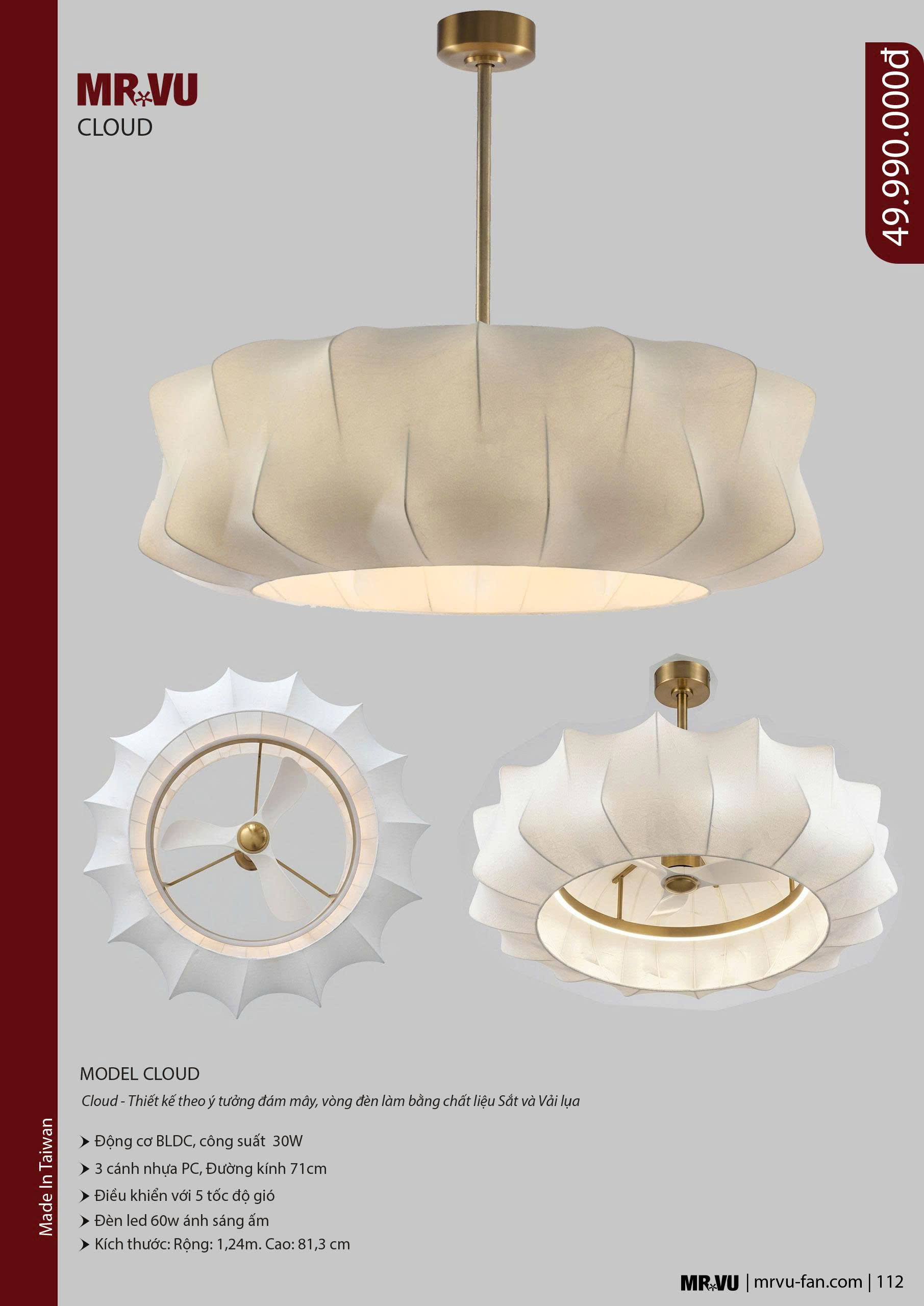 Lightfan Cloud- Quạt trần cho người giàu