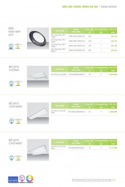 Catalogue đèn led Rạng Đông