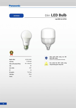 Đèn led Panasonic |  Bảng giá công tắc ổ cắm Panasonic
