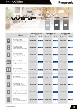 Đèn led Panasonic |  Bảng giá công tắc ổ cắm Panasonic