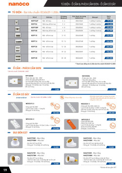 Đèn led Panasonic |  Bảng giá công tắc ổ cắm Panasonic