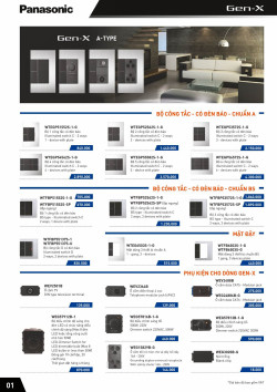 Đèn led Panasonic |  Bảng giá công tắc ổ cắm Panasonic