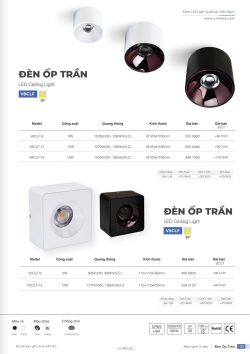 Bảng giá đèn led Vinaled- Đèn led nội ngoại thất